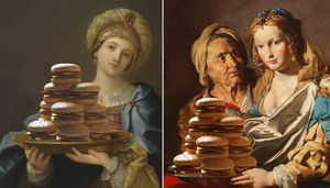Художник соединяет прошлое и настоящее, дорисовывая фаст-фуд на картинах эпохи Возрождения
