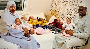 Девушка из Марокко родила сразу 9 детей