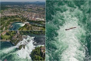 Рейнский водопад на аэрофотоснимках Бернхарда Ланга