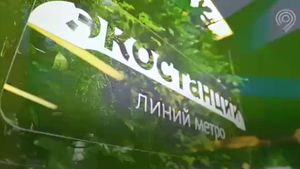 Эко-инсталляция о зеленых облигациях Москвы появилась на станции «Деловой центр» БКЛ