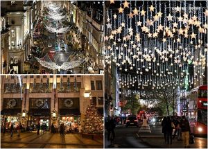 В Лондоне включили рождественское освещение