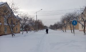 Прогулка по посёлку Подгорный после снегопада 