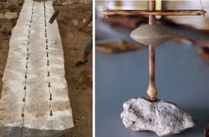 Видео: Как резали гранит в древности