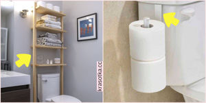 Хранение вещей в маленьком туалете: 10 гениальных решений