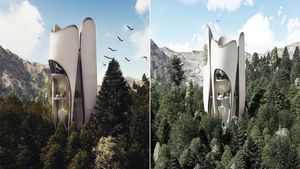 Архитектурная фантазия: концепция отдыха в лесу во Франции