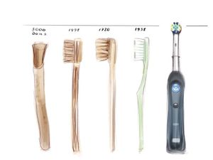 История эволюции зубной щетки – кто и в каком году ее придумал