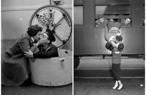 Военный поцелуй: 12 романтичных фотографий, снятых во время войны