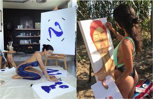 Джессика Виллегас — художница, которая рисует без одежды