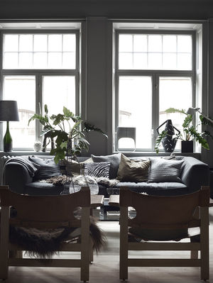 Шведская квартира в серых тонах