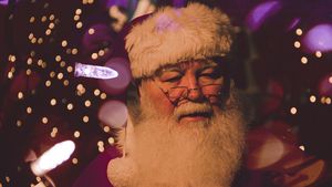 Мужчина в костюмер Санта-Клаусв застрял на дереве у станции метро «Университет». Видео