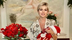 В платье с шампанским: Николаева появилась на съемках спустя шесть дней после родов
