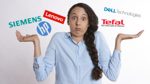 Что означают названия этих компаний: Dell, HP, Lenovo, Tefal, Siemens?