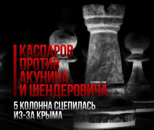 КАСПАРОВ ПРОТИВ АКУНИНА И ШЕНДЕРОВИЧА: 5 КОЛОННА СЦЕПИЛАСЬ ИЗ-ЗА КРЫМА