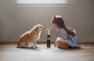 17 добрых снимков дружбы девочки и собаки, на которых видна их тесная связь