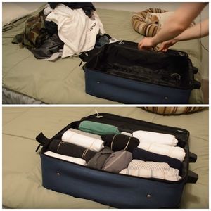 Хитрый способ упаковать чемодан. Теперь могу взять с собой в два раза больше вещей!