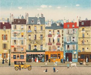 «Наивный» Париж: атмосферные картины Мишеля Делакруа
