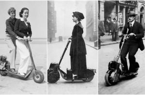 12 черно-белых фотографий людей на скутерах и самокатах: как и не было этих 100 лет