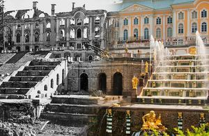 Трагичные фото разрушенных во время войны дворцов Ленинграда, и какими они стали после