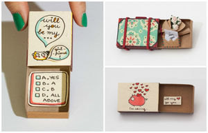 Коробка с секретом: идея удивительных открыток из спичечных коробков,которые порадуют всех и каждогo