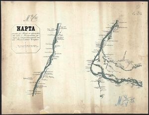 1873. Карта низовья р. Волги с протоками от г. Камышина до моря