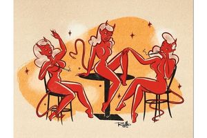 Кокетливые ведьмы и демонические красавицы в пин-ап иллюстрациях Алехандры Овьедо