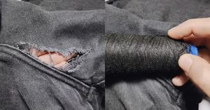 Как зашить джинсы между ног и спрятать постыдное место