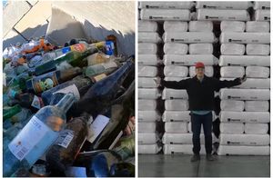 Видео: Во что превращаются тонны стеклянных бутылок