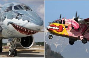 Самолет-акула и улыбчивые лайнеры: 12 самолетов с самыми шедевральными рисунками