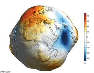 Реальная форма земли (без морей и океанов), если верить ESA.