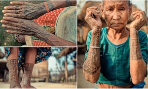 Последние из тхару: загадочные татуировки у женщин вымирающего племени в Непале
