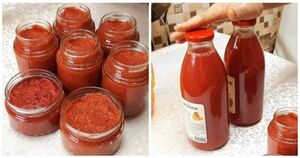 Готовлю густую томатную пасту без многочасового уваривания. В готовом продукте ложка стоит и не падает
