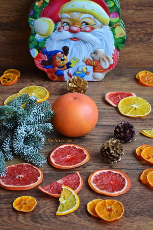 Сушим цитрусовые — готовим праздничный  декор