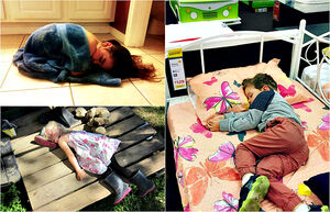 Маленькие трудоголики: 17 позитивных снимков, доказывающих, что уставший человек может уснуть где угодно