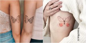 25 татуировок в виде бабочек — символ трансформации, любви и женственности