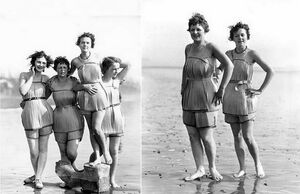 «Еловые девушки»: история купальников из дерева, которые рекламировали в Америке в конце 1920-х