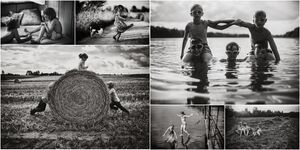 Летний отдых детей в деревне на черно-белых фотографиях Изабелы Урбаниак