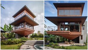На Бали построили эко-курорт, гостевые домики которого напоминают перевернутые скворечники