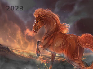 2023 год по славянскому календарю — год Огнегривого Коня.