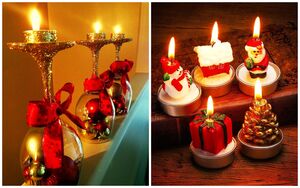 10 вариантов новогоднего декора со свечами