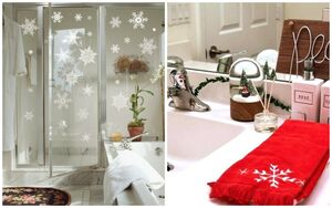 7 праздничных и неожиданных решений для декора ванной комнаты к Новому году