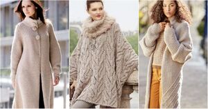 Индивидуальность и неповторимый стиль — лучшие модели вязаных пальто для стильных рукодельниц