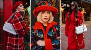 Как и с чем стильно носить красные вещи зимой: 12 ярких и неординарных решений