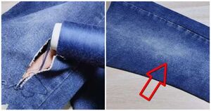Научилась удивительным навыкам шитья, чтобы заделывать дырки на джинсах интересным способом