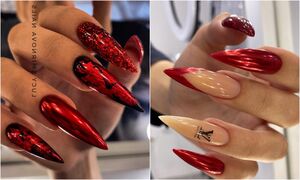 Красная втирка: 13 идей, которые выглядят красиво на ногтях любой длины