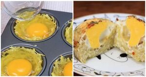 Интересная замена драникам. Запечённый картофель с яйцом в духовке