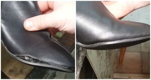 Незаметно почините обувь, на которой лопнула кожа возле подошвы