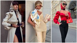Как и с чем стильно носить платок весной: 14 роскошных комбинаций