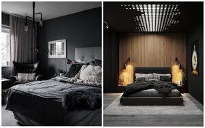 8 стильных спален, оформленных в черном цвете