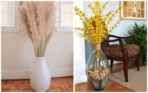 7 стильных идей украшения квартиры при помощи напольных ваз