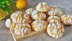 Мраморное лимонное и мятное печенье с начинкой чизкейк
